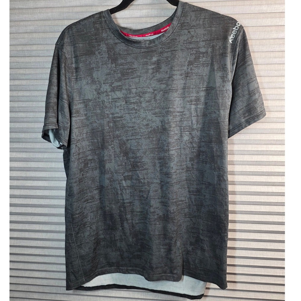 Reebok T-Shirt T Tee Shirt Top Kids Boys Youth Large Gray Short Sleeve Athletic